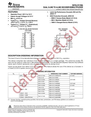 SN74LVC139ADTG4 datasheet  